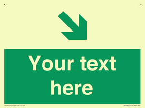 Custom Safe condition: Green Down right arrow